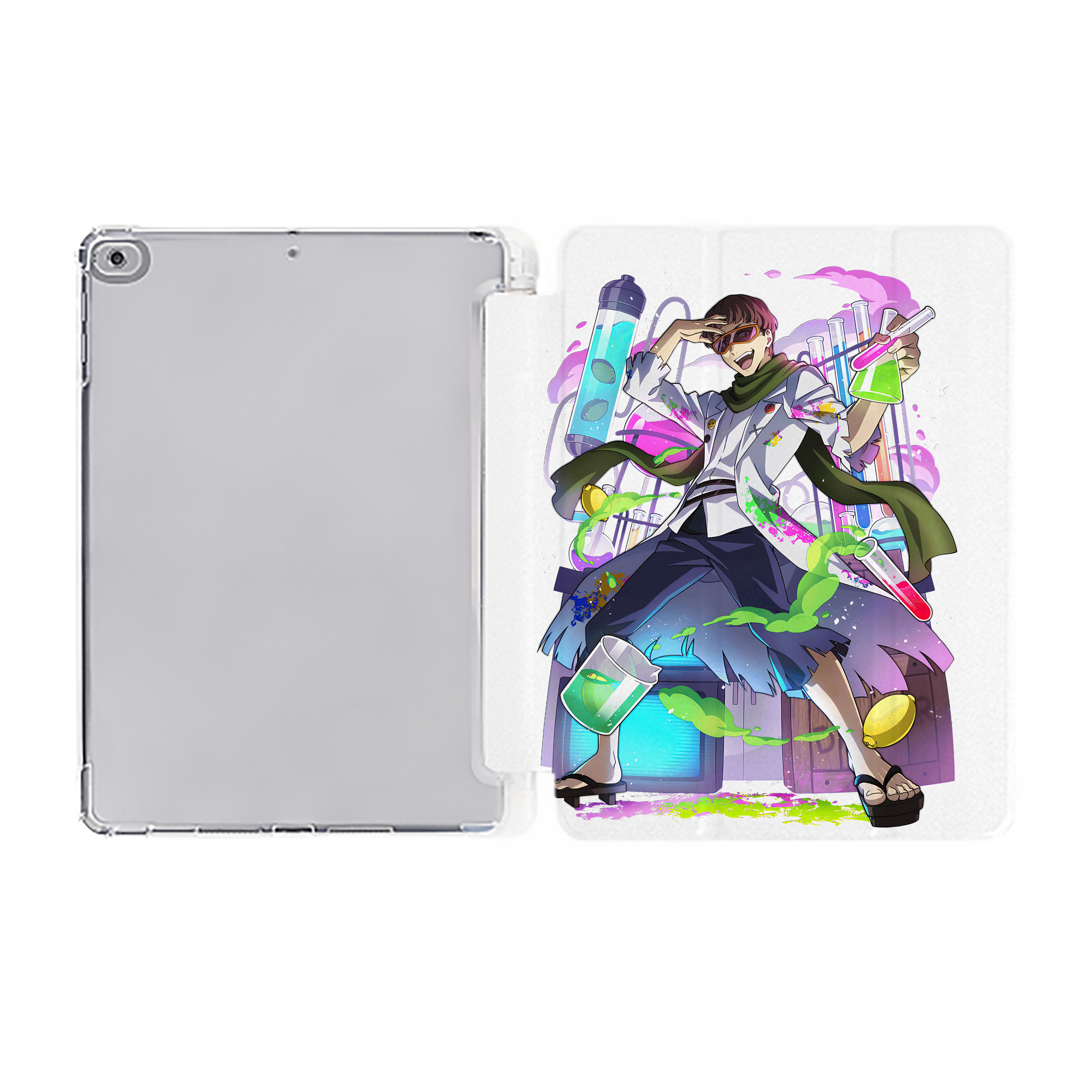 （画像用） 文豪ストレイドッグス Bungo Stray Dogs IPad ケース ペン収納付き 三つ折りスタンド PUレザー×シリコン 対応機種9.5/10.5/10.9インチ